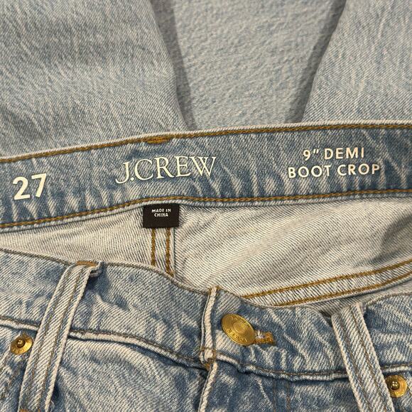 J. Crew 9" Demi Boot Crop Jeans Size 27 - Picture 5 of 7